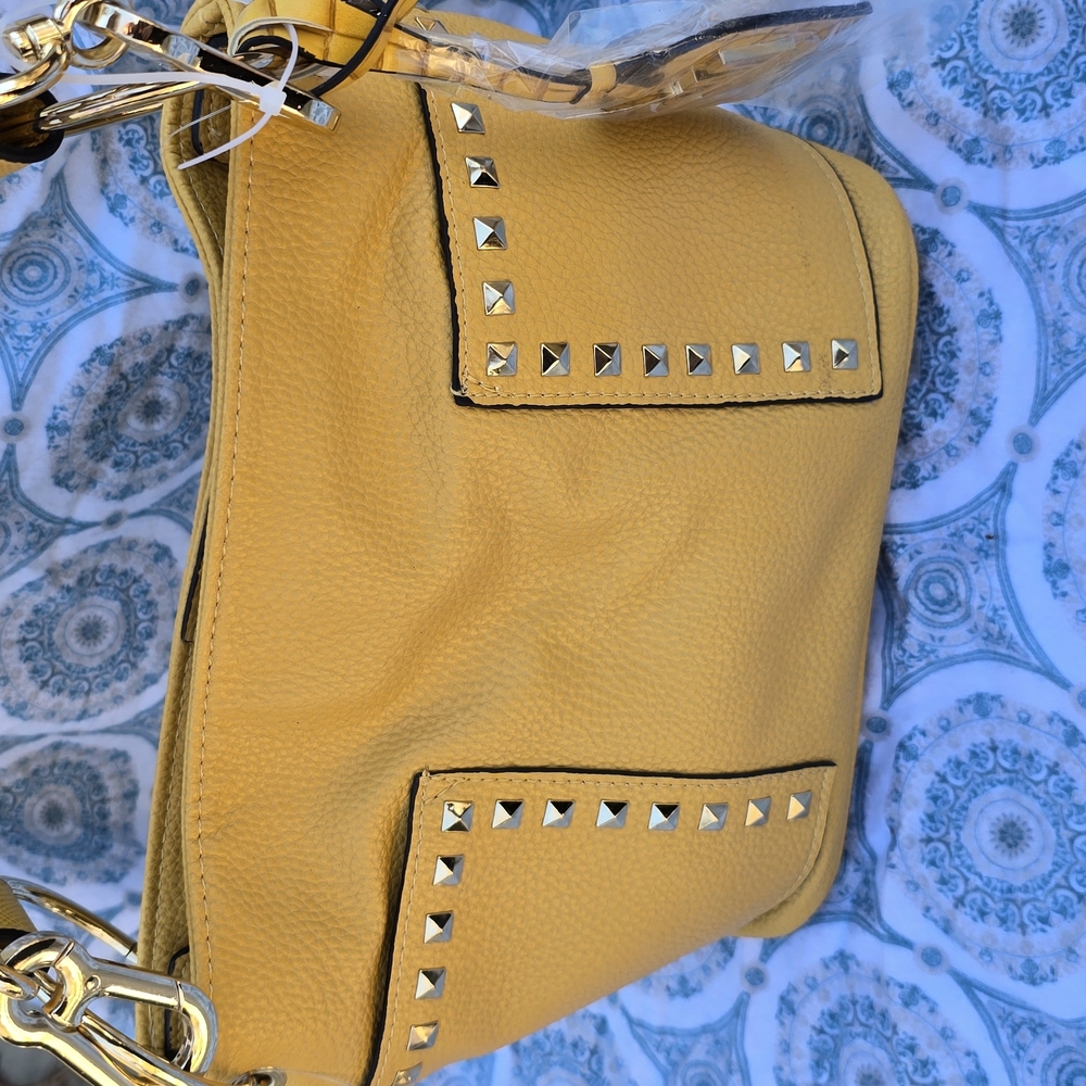 Steve Madden Yellow Studded Women's Bag - Picture 3 of 6